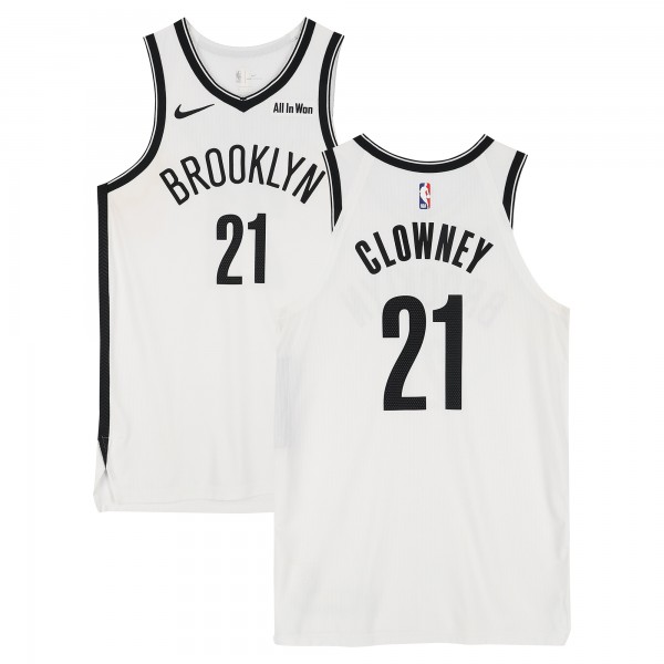 Noah Clowney Brooklyn Nets Fanatics Authentic Game-Used #21 White Nike Jersey vs. Boston Celtics on November 21, 2025 - Size 48+4