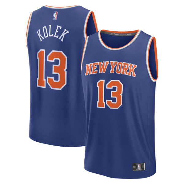 New York Knicks Tyler Kolek Fanatics Blue Fast Break Replica Jersey - Icon Edition