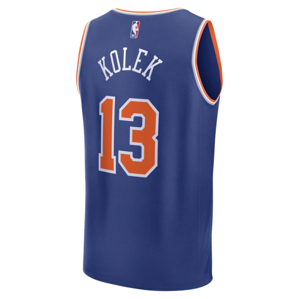New York Knicks Tyler Kolek Fanatics Blue Fast Break Replica Jersey - Icon Edition