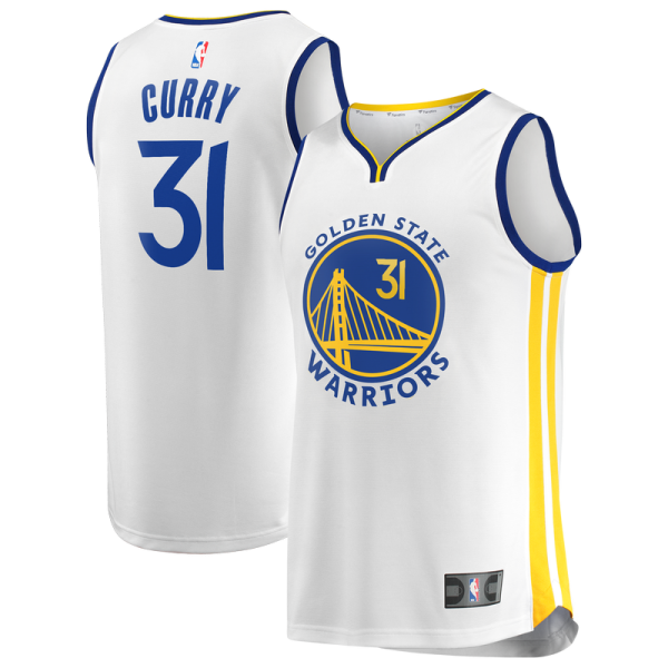 Golden State Warriors Seth Curry Fanatics White Fast Break Replica Jersey - Association Edition