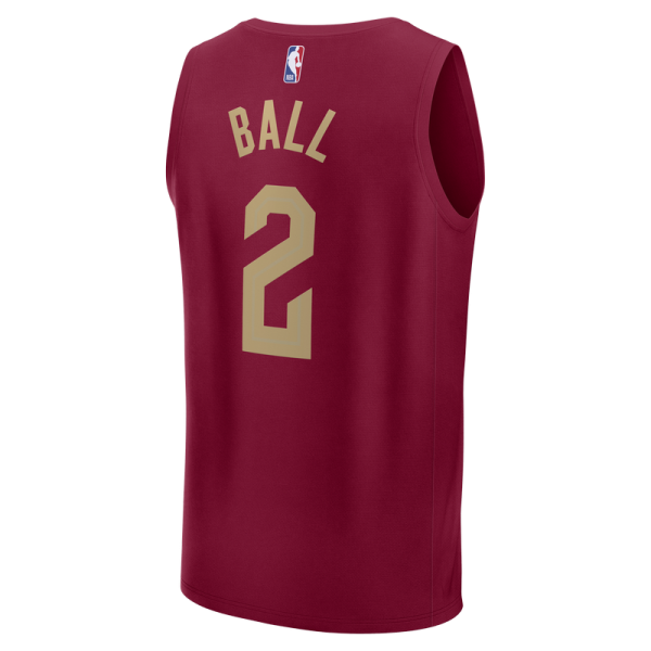 Cleveland Cavaliers Lonzo Ball Fanatics Wine Fast Break Replica Jersey - Icon Edition