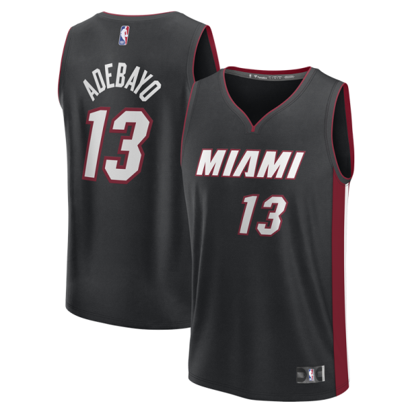 Miami Heat Bam Adebayo Fanatics Black Fast Break Replica Jersey - Icon Edition