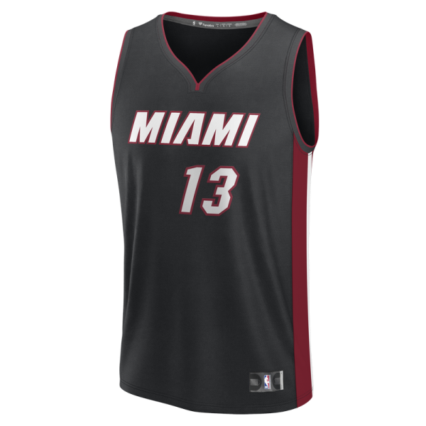 Miami Heat Bam Adebayo Fanatics Black Fast Break Replica Jersey - Icon Edition