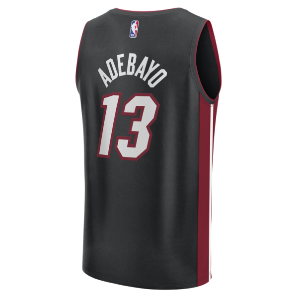 Miami Heat Bam Adebayo Fanatics Black Fast Break Replica Jersey - Icon Edition