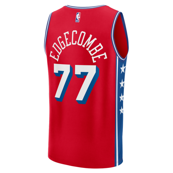 Джерси Philadelphia 76ers VJ Edgecombe Fanatics Red Fast Break Replica - Statement Edition