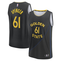 Джерси Golden State Warriors Pat Spencer Fanatics Black Fast Break Replica Player - Statement Edition