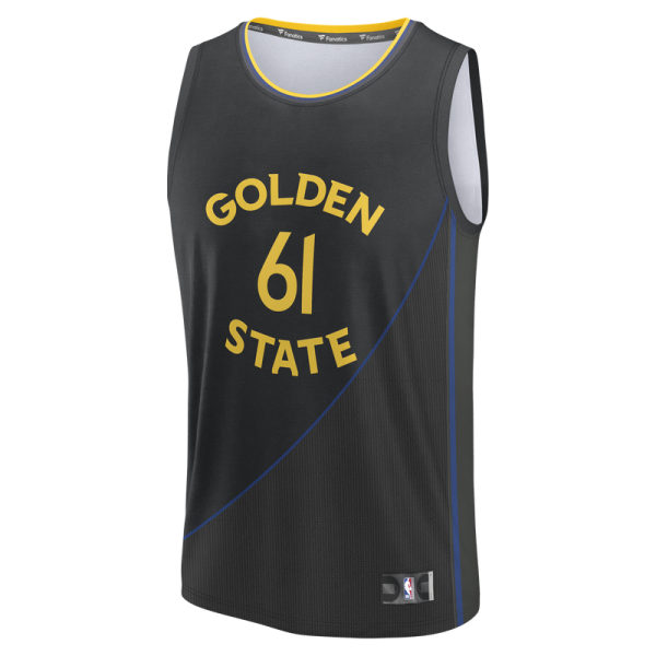 Джерси Golden State Warriors Pat Spencer Fanatics Black Fast Break Replica Player - Statement Edition