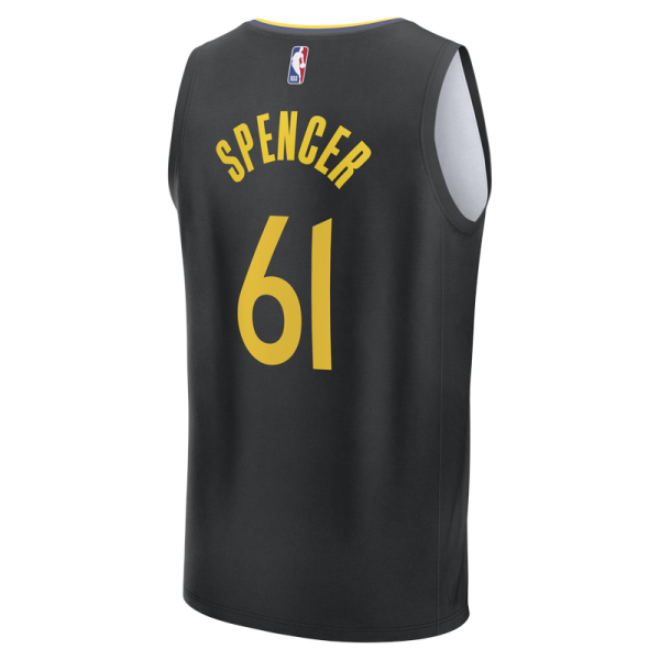 Джерси Golden State Warriors Pat Spencer Fanatics Black Fast Break Replica Player - Statement Edition