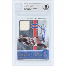 Isiah Thomas Detroit Pistons Autographed 2010-11 Panini Absolute Memorabilia Game-Used Relic #4 #16/25 BGS Authenticated Card