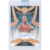 Derrick Rose Chicago Bulls Autographed 2024-25 Panini Eminence Love of the Game Jersey Number #LGS-ROS #1/5 Card