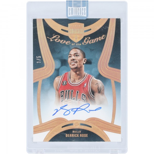 Derrick Rose Chicago Bulls Autographed 2024-25 Panini Eminence Love of the Game Jersey Number #LGS-ROS #1/5 Card