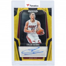 Tyler Herro Miami Heat Autographed 2024-25 Panini Prizm Black Gold Prizm #SIG-HER #1/10 Card