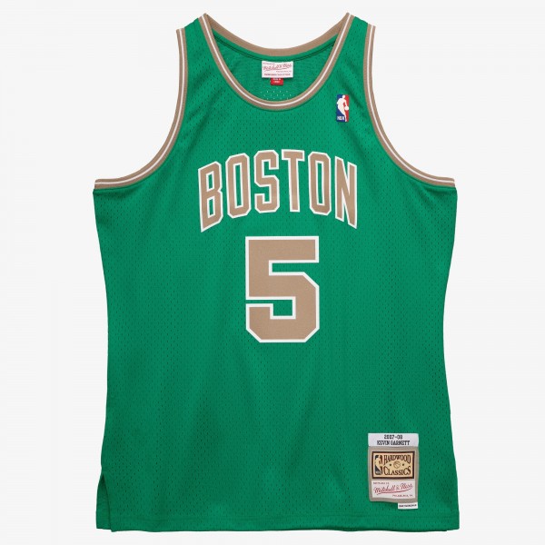 Джерси Boston Celtics Kevin Garnett Mitchell & Ness Kelly Green 2007-08 Hardwood Classics Swingman