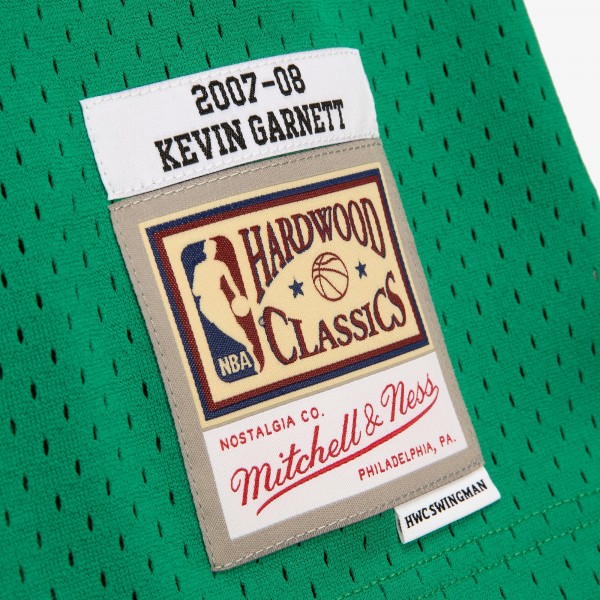 Джерси Boston Celtics Kevin Garnett Mitchell & Ness Kelly Green 2007-08 Hardwood Classics Swingman