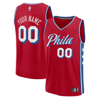 Philadelphia 76ers Fanatics Red Fastbreak Custom Jersey - Statement Edition