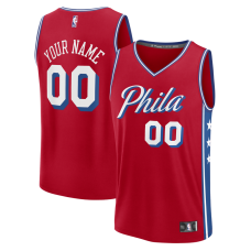 Philadelphia 76ers Fanatics Red Fastbreak Custom Jersey - Statement Edition