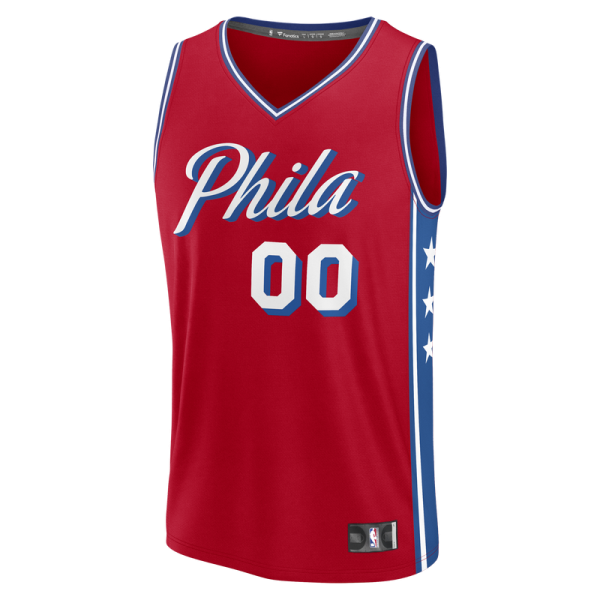 Philadelphia 76ers Fanatics Red Fastbreak Custom Jersey - Statement Edition
