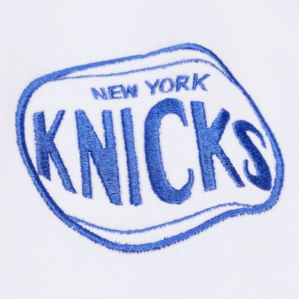 New York Knicks Mitchell & Ness White Arctic Fleece Sweatshirt