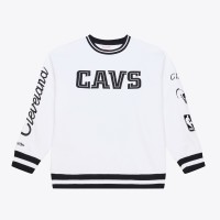 Cleveland Cavaliers Mitchell & Ness White Arctic Fleece Sweatshirt