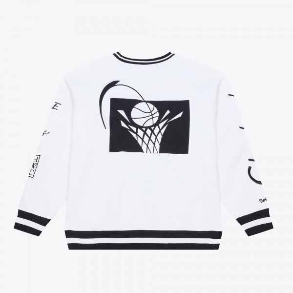 Cleveland Cavaliers Mitchell & Ness White Arctic Fleece Sweatshirt
