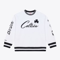 Boston Celtics Mitchell & Ness White Arctic Fleece Sweatshirt