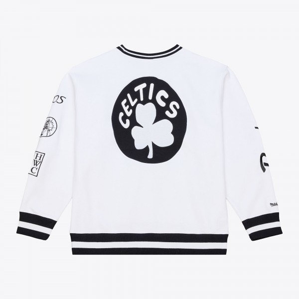Boston Celtics Mitchell & Ness White Arctic Fleece Sweatshirt