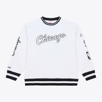 Chicago Bulls Mitchell & Ness White Hardwood Classics Arctic Fleece Sweatshirt