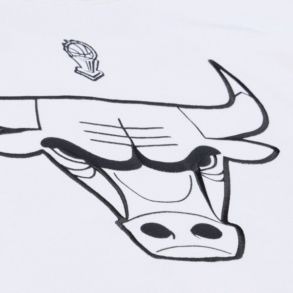 Chicago Bulls Mitchell & Ness White Hardwood Classics Arctic Fleece Sweatshirt