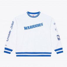 Golden State Warriors Mitchell & Ness White Arctic Fleece Sweatshirt