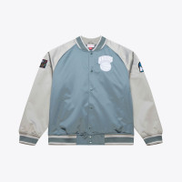 Куртка New York Knicks Mitchell & Ness Blue/Silver Thunderstorm Lightweight Satin Full-Snap