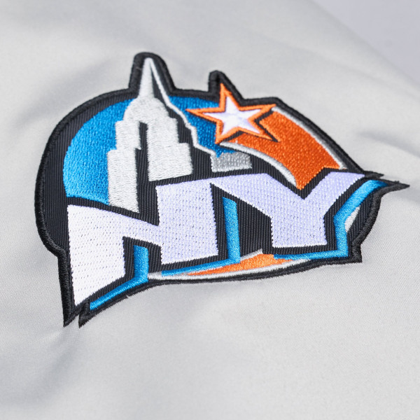 Куртка New York Knicks Mitchell & Ness Blue/Silver Thunderstorm Lightweight Satin Full-Snap
