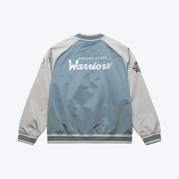 Рубашка Golden State Warriors Mitchell & Ness Blue/Silver Thunderstorm Lightweight Satin Jacket