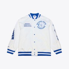 Рубашка Golden State Warriors Mitchell & Ness White Arctic Lightweight Satin Jacket