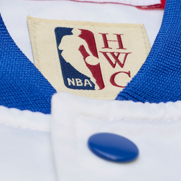 Рубашка Golden State Warriors Mitchell & Ness White Arctic Lightweight Satin Jacket