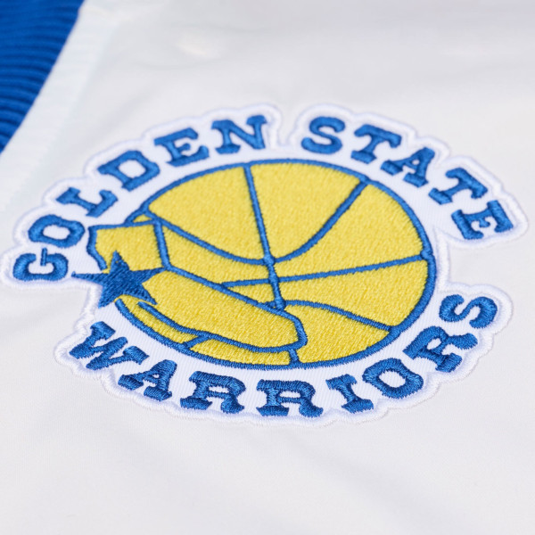 Рубашка Golden State Warriors Mitchell & Ness Royal Hardwood Classics Head Coach Lightweight Satin Jacket