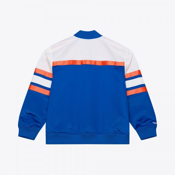 New York Knicks Mitchell & Ness Royal Hardwood Classics Head Coach Lightweight Satin Full-Snap Jacket