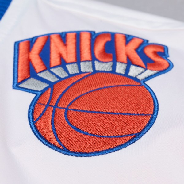 New York Knicks Mitchell & Ness Royal Hardwood Classics Head Coach Lightweight Satin Full-Snap Jacket
