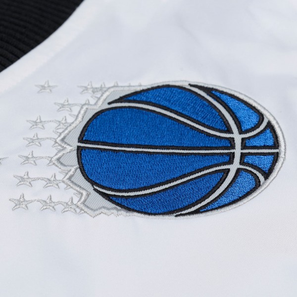 Orlando Magic Mitchell & Ness Black Hardwood Classics Head Coach Lightweight Satin Full-Snap Jacket