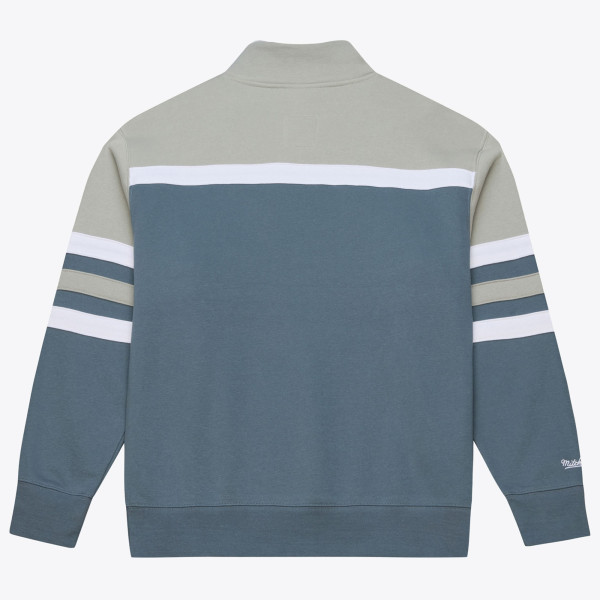 Куртка New York Knicks Mitchell & Ness Blue Thunderstorm Head Coach Quarter-Zip