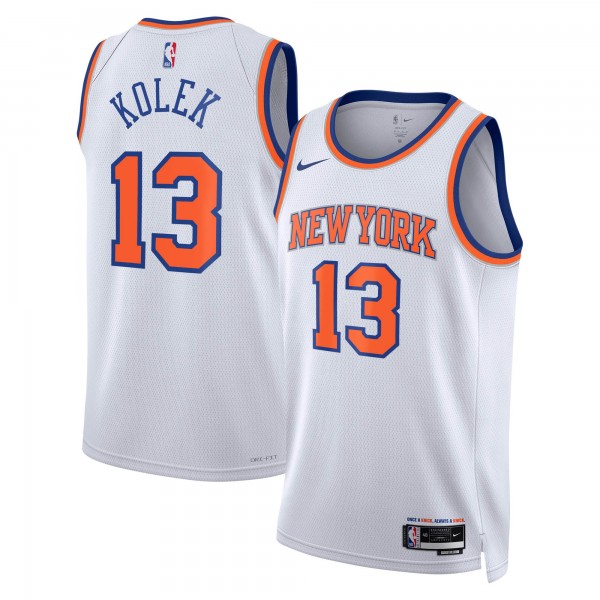 Джерси Unisex New York Knicks Tyler Kolek Nike White Swingman - Association Edition