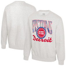 Unisex Detroit Pistons Stadium Essentials Oatmeal Sky High Fleece Sweatshirt