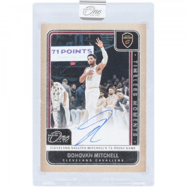 Donovan Mitchell Cleveland Cavaliers Autographed 2024-25 Panini One & One Cleveland Salutes Mitchells 71 Point Game #TMA-MIT #1/49 Card