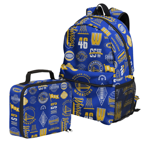 Рюкзак с ланч-боксом Golden State Warriors Outerstuff Set