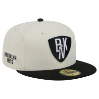 Бейсболка Brooklyn Nets New Era Cream/Black Deceptor 59FIFTY
