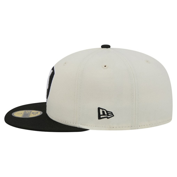 Бейсболка Brooklyn Nets New Era Cream/Black Deceptor 59FIFTY