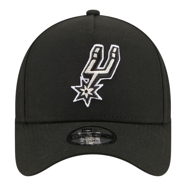 Подростковая San Antonio Spurs New Era Black 9FORTY A-Frame Adjustable Hat