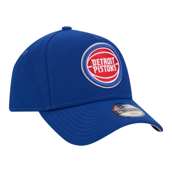 Подростковая Detroit Pistons New Era Blue 9FORTY A-Frame Adjustable Hat