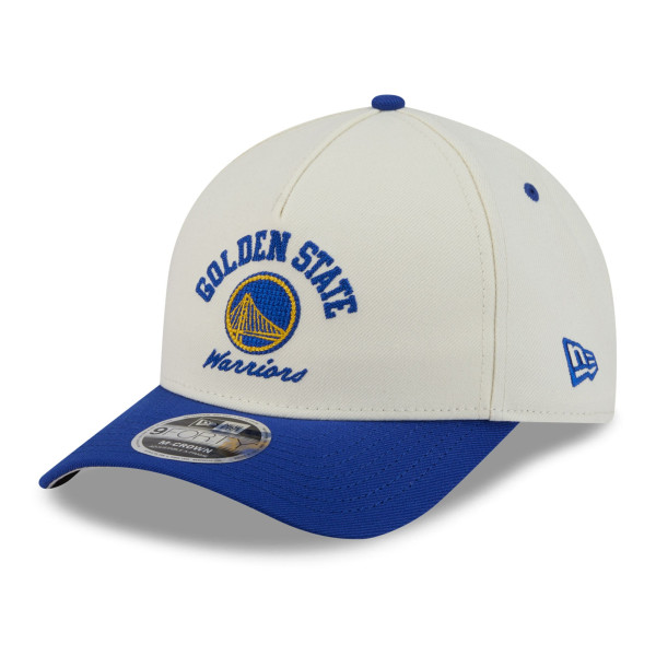Бейсболка Golden State Warriors New Era White/Royal Arch 9FORTY A-Frame M-Crown