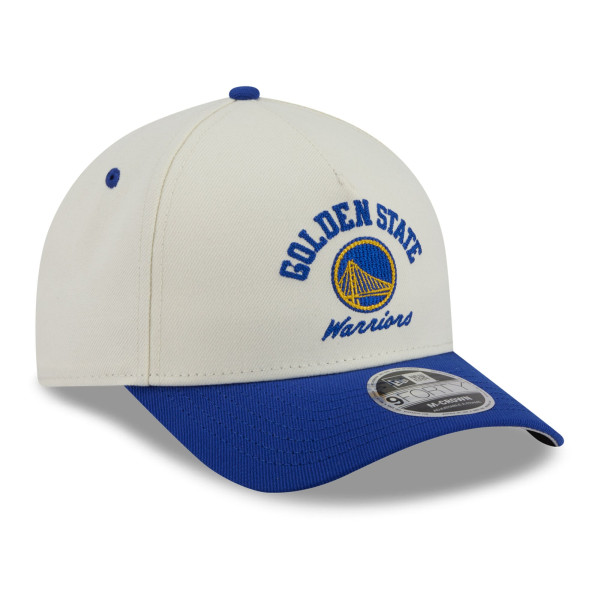 Бейсболка Golden State Warriors New Era White/Royal Arch 9FORTY A-Frame M-Crown