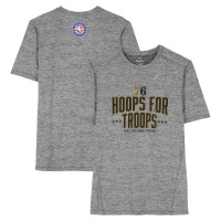 Philadelphia 76ers Fanatics Authentic Team-Issued Gray 'Hoops For Troops' T-Shirt from the 2025-26 NBA Season